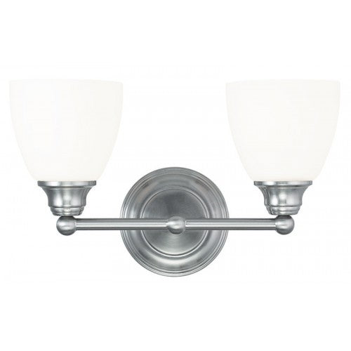 ##Antique Hardware## 2 Light Brushed Nickel Bath Light