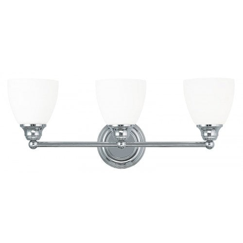 ##Antique Hardware## 3 Light Polished Chrome Bath Light