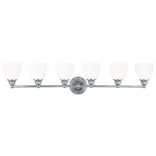 ##Antique Hardware## 6 Light Polished Chrome Bath Light