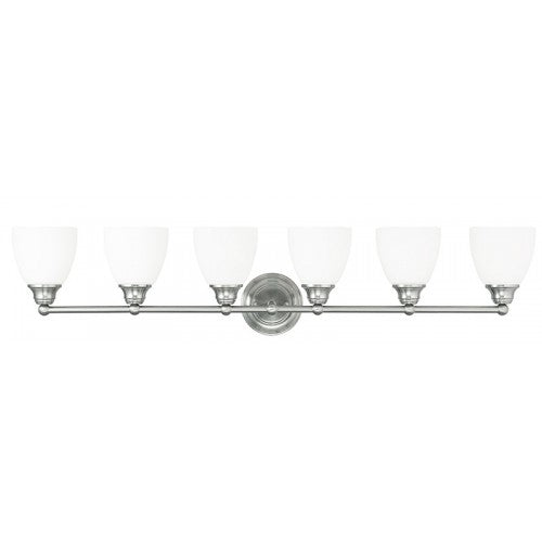 ##Antique Hardware## 6 Light Brushed Nickel Bath Light