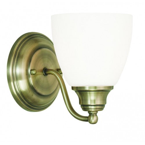 ##Antique Hardware## 1 Light Antique Brass Wall Sconce
