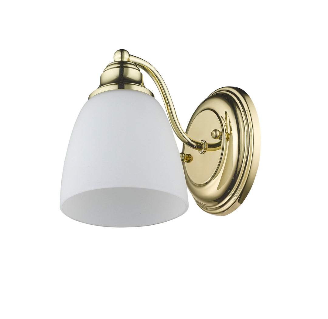 ##Antique Hardware## 1 Light Polished Brass Wall Sconce