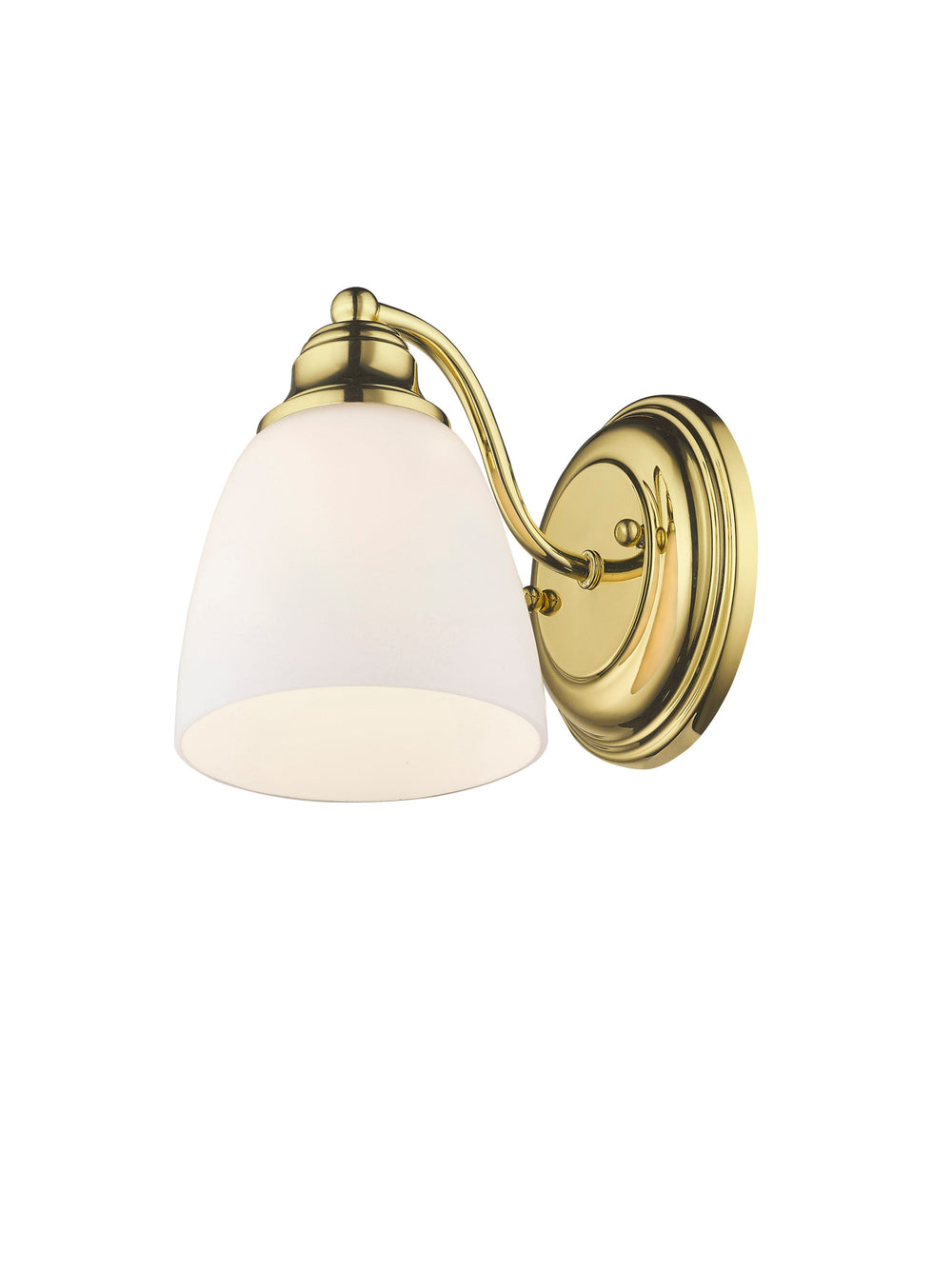 ##Antique Hardware## 1 Light Polished Brass Wall Sconce