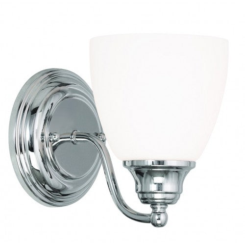 ##Antique Hardware## 1 Light Polished Chrome Wall Sconce