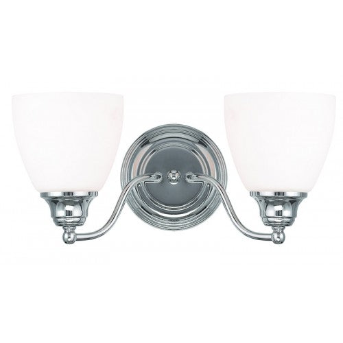 ##Antique Hardware## 2 Light Polished Chrome Bath Light