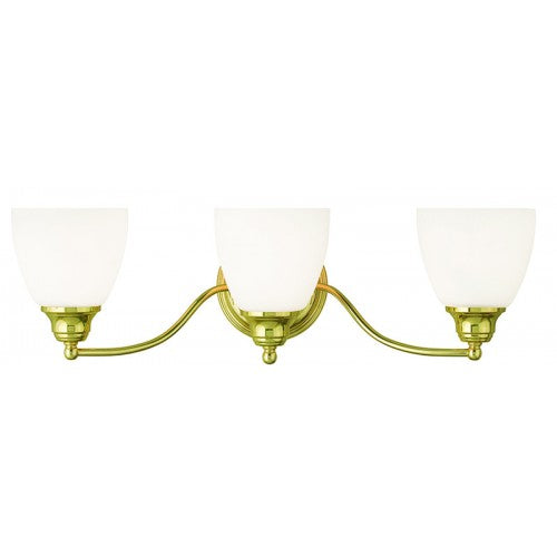 ##Antique Hardware## 3 Light Polished Brass Bath Light