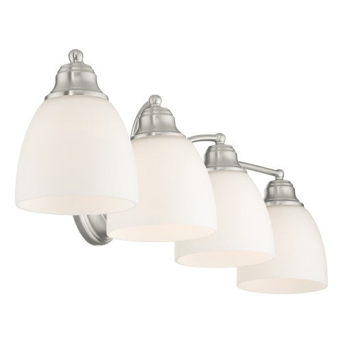 ##Antique Hardware## 4 Light Brushed Nickel Bath Light