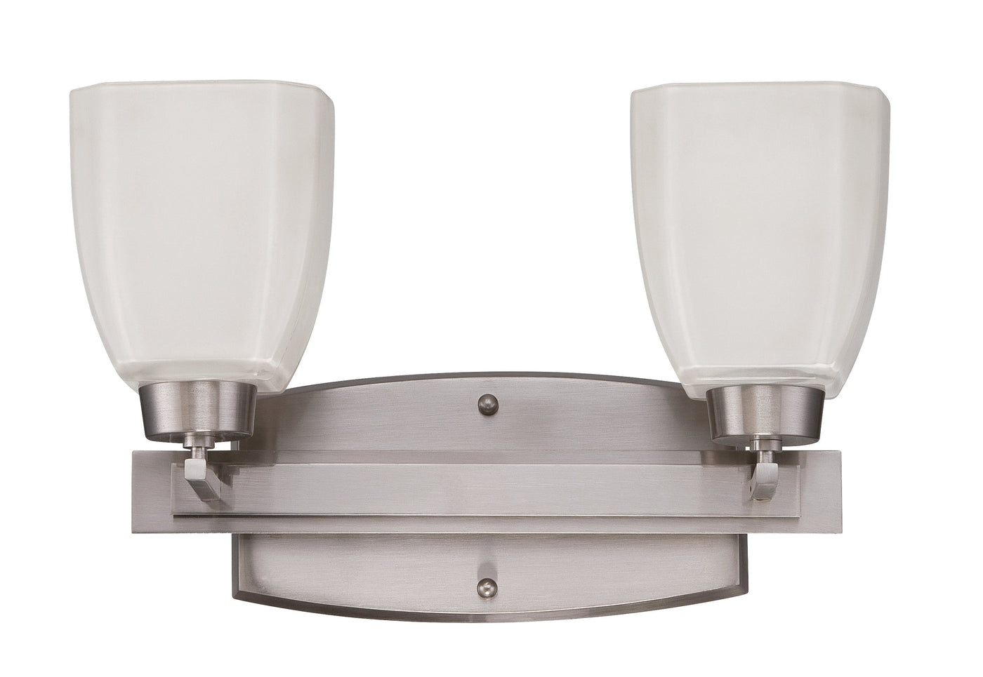 ##Antique Hardware## Bridwell 2 Light Vanity in Brushed Polished Nickel