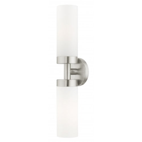 ##Antique Hardware## 2 Light Brushed Nickel ADA Vanity Sconce