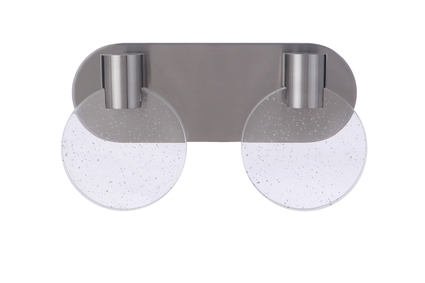 ##Antique Hardware## Glisten 2 Light LED Vanity in Brushed Polished Nickel