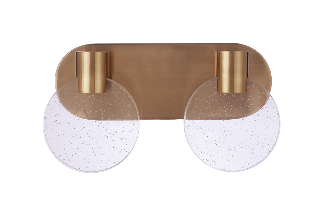 ##Antique Hardware## Glisten 2 Light LED Vanity in Satin Brass