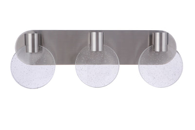 ##Antique Hardware## Glisten 3 Light LED Vanity in Brushed Polished Nickel