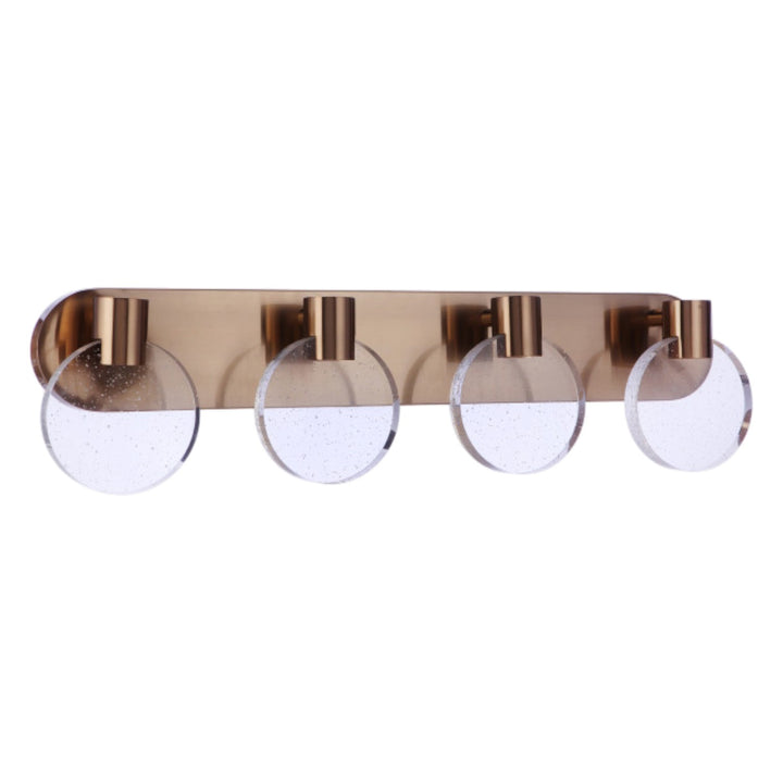 Glisten 4 Light LED Vanity in Satin Brass