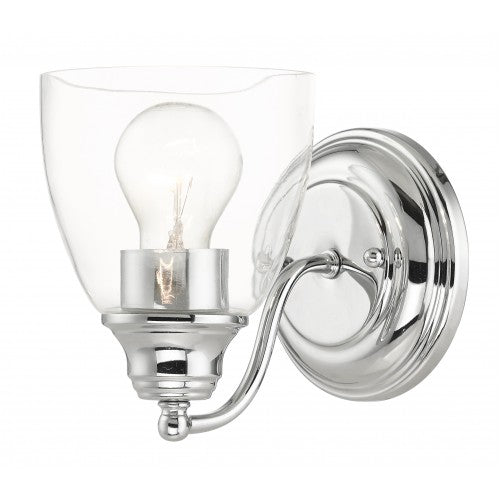 ##Antique Hardware## 1 Light Polished Chrome Vanity Sconce
