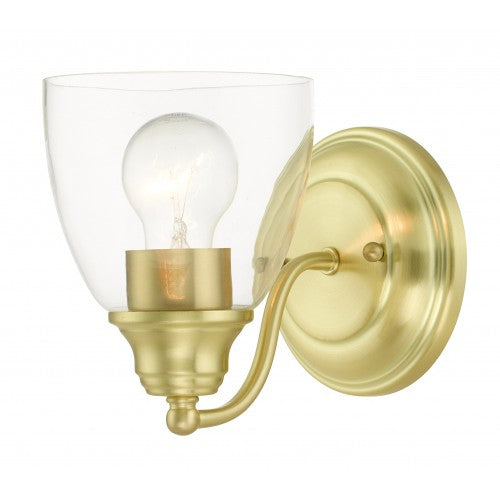 ##Antique Hardware## 1 Light Satin Brass Vanity Sconce