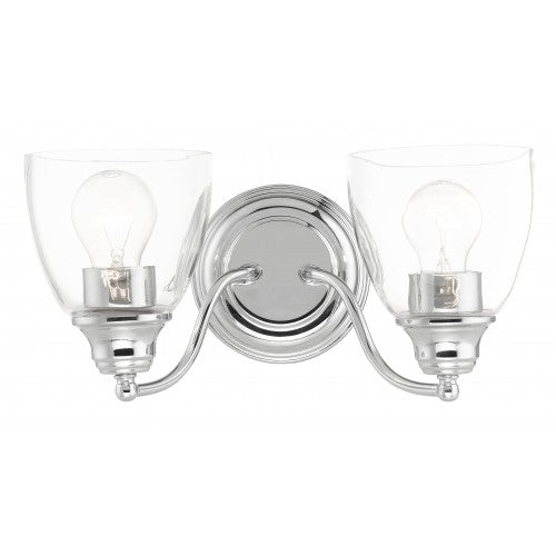 ##Antique Hardware## 2 Light Polished Chrome Vanity Sconce