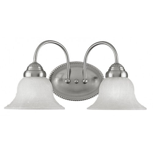 ##Antique Hardware## 2 Light Brushed Nickel Bath Light