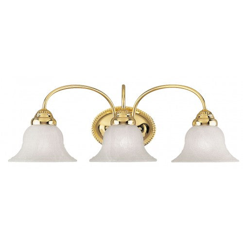 ##Antique Hardware## 3 Light Polished Brass Bath Light