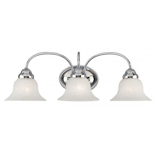 ##Antique Hardware## 3 Light Polished Chrome Bath Light