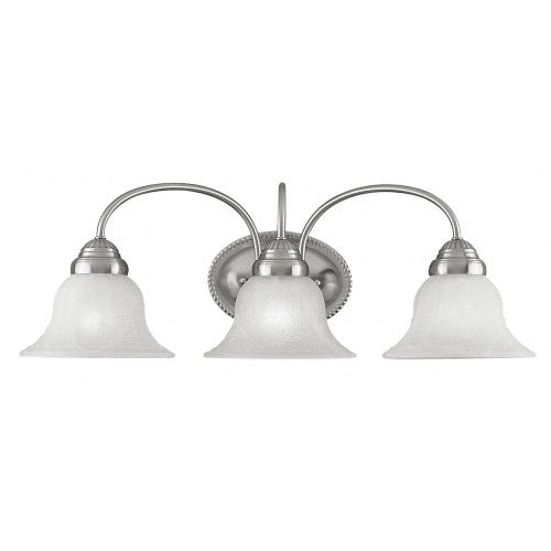 ##Antique Hardware## 3 Light Brushed Nickel Bath Light
