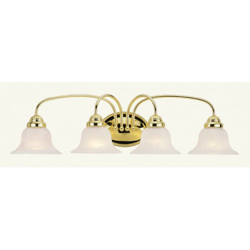 ##Antique Hardware## 4 Light Polished Brass Bath Light