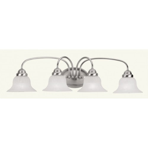 ##Antique Hardware## 4 Light Brushed Nickel Bath Light