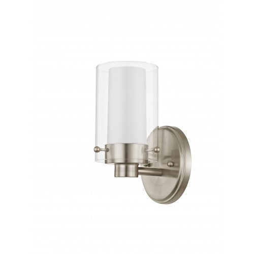 ##Antique Hardware## 1 Light Brushed Nickel Bath Light