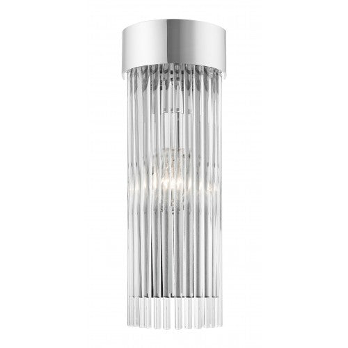 ##Antique Hardware## 1 Light Polished Chrome Wall Sconce