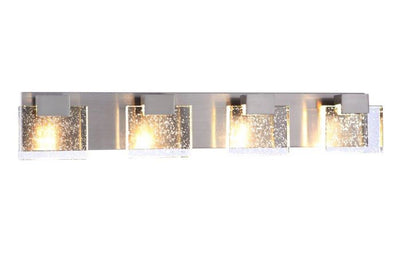 ##Antique Hardware## Alamere 4 Light LED Vanity in Brushed Polished Nickel