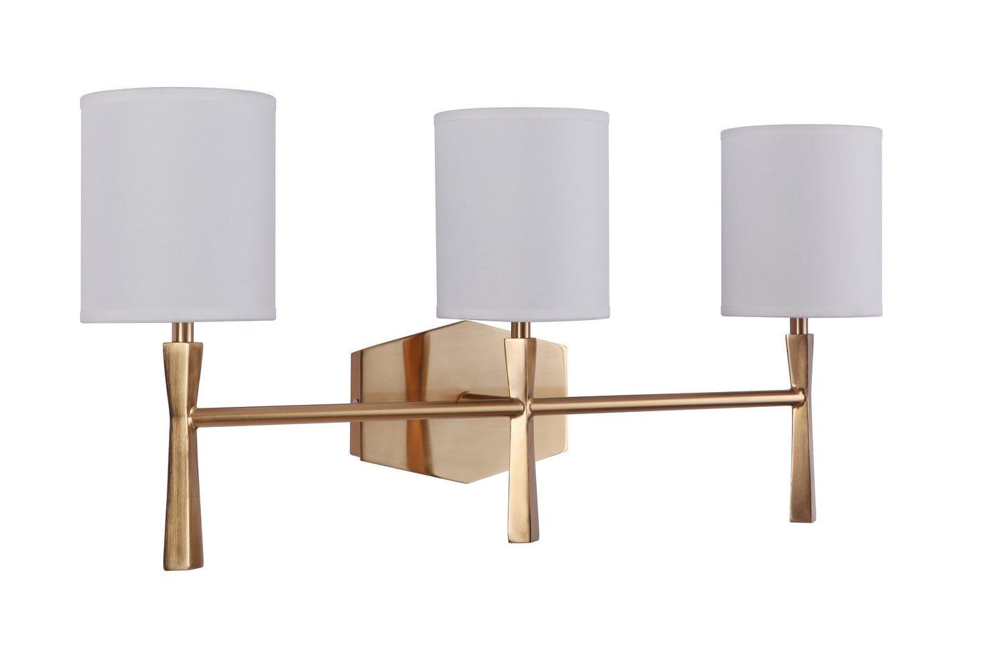 ##Antique Hardware## Chatham 3 Light Vanity in Satin Brass