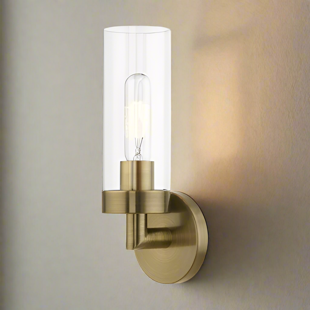 ##Antique Hardware## 1 Light Antique Brass ADA Single Sconce