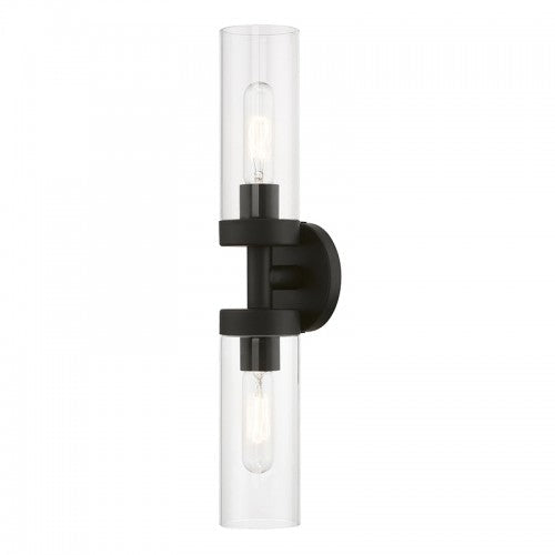 ##Antique Hardware## 2 Light Black ADA Vanity Sconce
