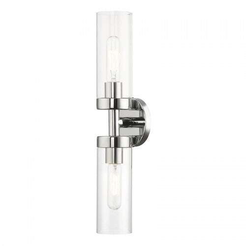 ##Antique Hardware## 2 Light Polished Chrome ADA Vanity Sconce