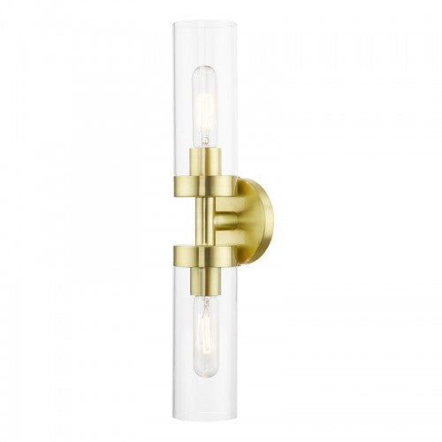 ##Antique Hardware## 2 Light Satin Brass ADA Vanity Sconce