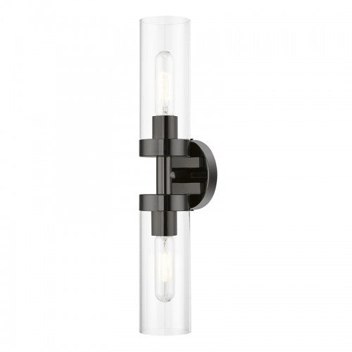 ##Antique Hardware## 2 Light Black Chrome ADA Vanity Sconce