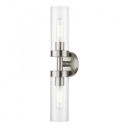 ##Antique Hardware## 2 Light Brushed Nickel ADA Vanity Sconce