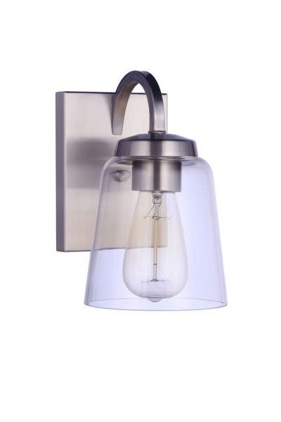 ##Antique Hardware## Elsa 1 Light Wall Sconce in Brushed Polished Nickel