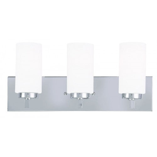 ##Antique Hardware## 3 Light Polished Chrome Bath Light
