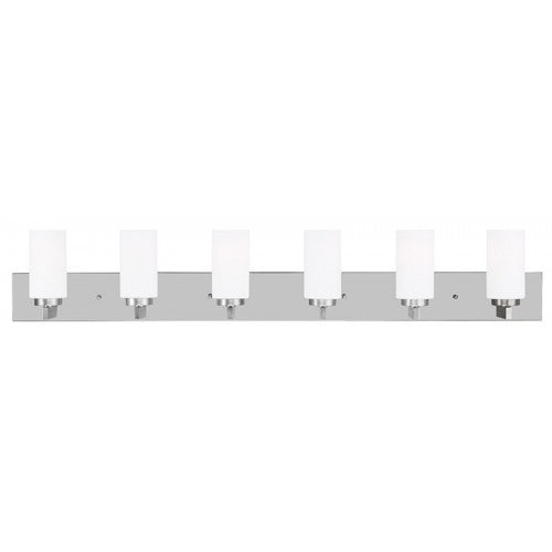 ##Antique Hardware## 6 Light Brushed Nickel Bath Light