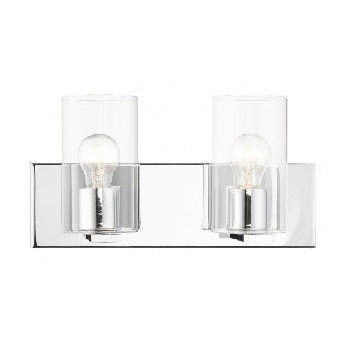 ##Antique Hardware## 2 Light Polished Chrome Bath Vanity
