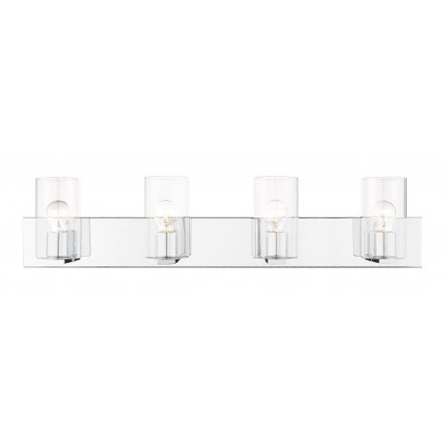 ##Antique Hardware## 4 Light Polished Chrome Bath Vanity