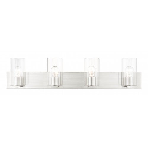 ##Antique Hardware## 4 Light Brushed Nickel Bath Vanity