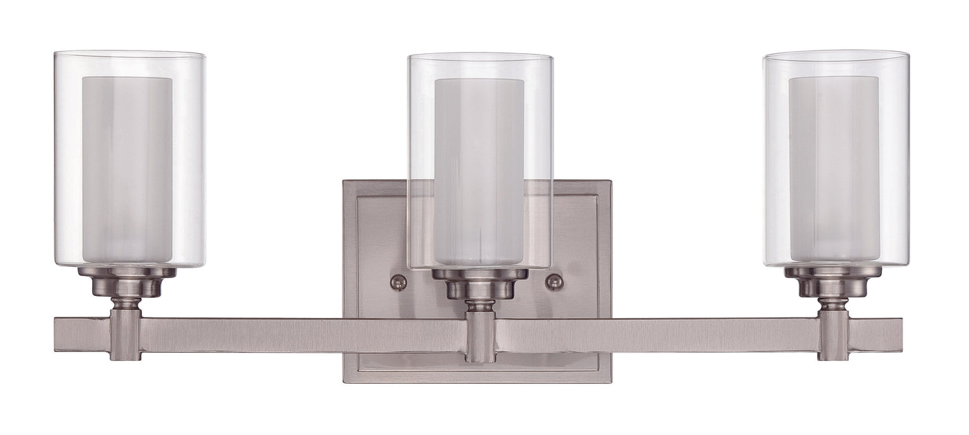 ##Antique Hardware## Celeste 3 Light Vanity in Brushed Polished Nickel