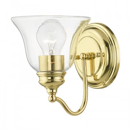 ##Antique Hardware## 1 Light Polished Brass Vanity Sconce