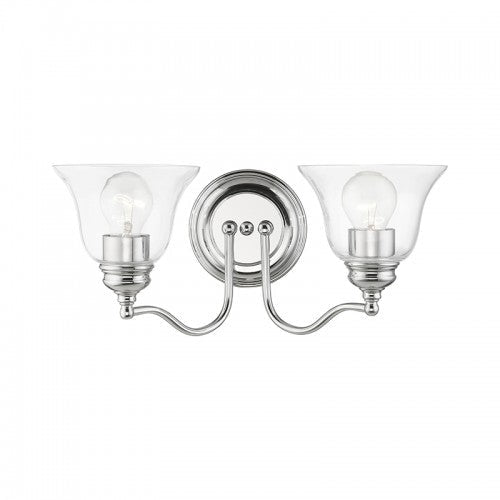 ##Antique Hardware## 2 Light Polished Chrome Vanity Sconce