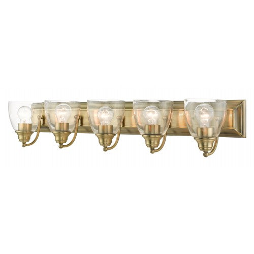 ##Antique Hardware## 5 Light Antique Brass Vanity Sconce