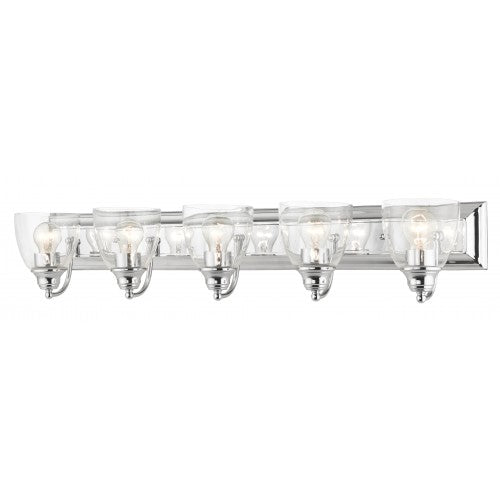 ##Antique Hardware## 5 Light Polished Chrome Vanity Sconce