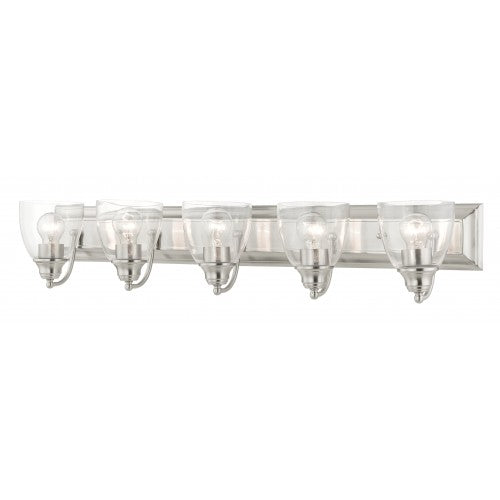 ##Antique Hardware## 5 Light Brushed Nickel Vanity Sconce