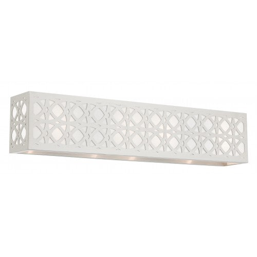##Antique Hardware## 4 Light Brushed Nickel ADA Vanity Sconce