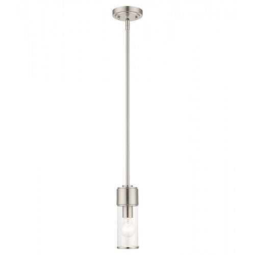 Antique Hardware 1 Light Brushed Nickel Mini Pendant Pendant